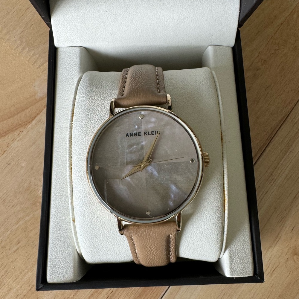 Anne Klein Watch with brown leather band